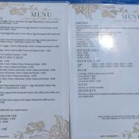 Menu with vegan options at Gato Legal Coffee Roastery in Ponta Do Pargo