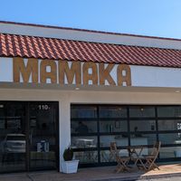 Lots of parking even though it is close to campus at Mamaka Bowls in Norman