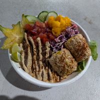 Raro goodness bowl at Muri Night Markets in Rarotonga