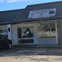 Right off the freeway. Easy to get to from airport at Love in Action Cafe - Maybe closed in Charlotte