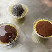 Vegan brigadeiros and a casadinho  at BRCACAU COFFEE & MORE in Leiria