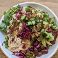 Falafel bowl with the works at Chick Pea  in Oxford