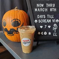 Cute decor at Horror Vibes Coffee in North Hollywood