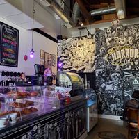 Cute decor at Horror Vibes Coffee in North Hollywood