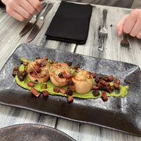 oyster mushroom scallops  at Reishi Plant Kitchen in Worcester