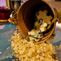 Vegan white chocolate puzzle  at Living Room Bar in Brisbane