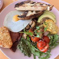 Big brekky with fried egg  at Kynd Community - Canggu in Canggu