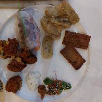 Chicken, Sommerrolls, fish, smoked tempeh at Kynd Community - Canggu in Canggu