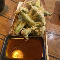 tempura broccolini  at Shōyu in Riga