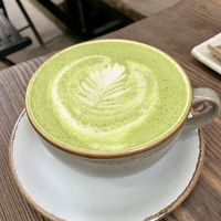 Matcha latte  at Shōyu in Riga