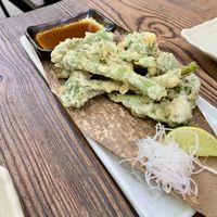 Broccolini tempura   at Shōyu in Riga