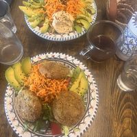 falafel and avocado saladss which  at Ecologica Bistrot in Palermo