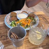 Dip for the salad was gorgeous, really fresh lemonade.  at Ecologica Bistrot in Palermo
