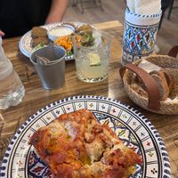 Lasanga & falafel salad  at Ecologica Bistrot in Palermo