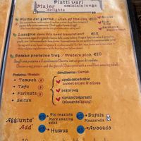 One page of the menu, tempted to get the dish of the day.  at Ecologica Bistrot in Palermo
