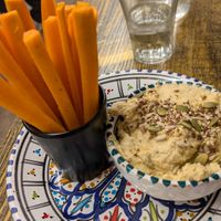 Hummus and carrots at Ecologica Bistrot in Palermo