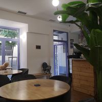 Inside the cafe at Lilo Brunch in Madrid