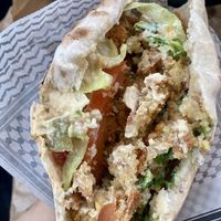 Falafel sandwich in a pita bread  at Jenin in Aarhus