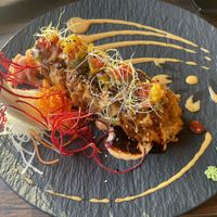 Crunchy salmon roll  at Vegan 87 in Berlin