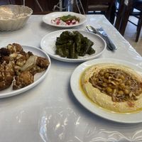 Hummus with pine nuts  at Le Chef in Beirut