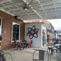 outside (dog friendly) seating   at Atomic Biscuit in Canton