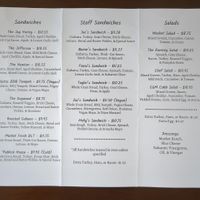 Printed menu, June 2025 at Community Garden Market in Shepherdstown