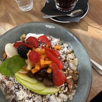 Granola and cold breww  at Tatler Lane by Sweetbrew in Launceston