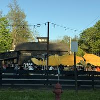 Outdoor seating vibe   at Ollie's Pizza in High Falls