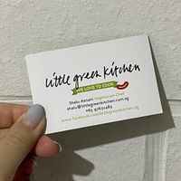 Namecard  at Little Green Kitchen in East Singapore