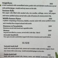 menu  at Awani Plant Based in Arambol
