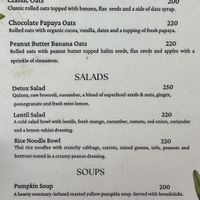 menu   at Awani Plant Based in Arambol