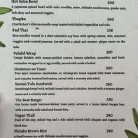menu  at Awani Plant Based in Arambol