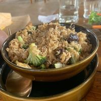 Shitake brown rice  at Awani Plant Based in Arambol