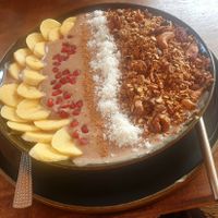 Peanut Butter Smoothie Bowl at Awani Plant Based in Arambol
