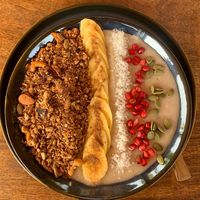 Peanut Butter Porridge at Awani Plant Based in Arambol