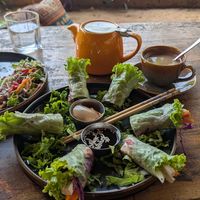 Summer rolls at Awani Plant Based in Arambol