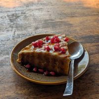 Carrot cake at Awani Plant Based in Arambol