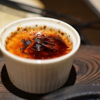 Vegan crème brulee at Iki Laboratory in Sapporo