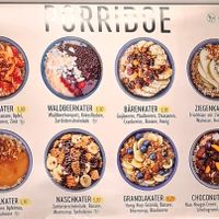 Porridge (oatmeal) menu #Veganuary at BER - Cafe Haferkater - T1 in Berlin
