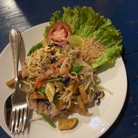 Vegan pad Thai  at Mandala Vegetarian & Vegan in Koh Kut