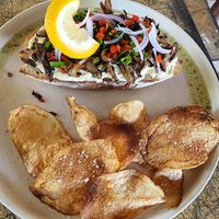 Mushroom Hummus Toast at Vedya in Siargao