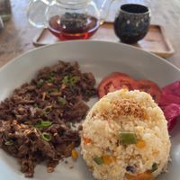 Tapa rice bowl   at Vedya in Siargao