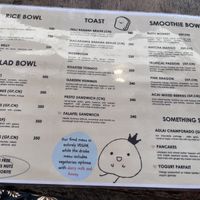 Food menu   at Vedya in Siargao