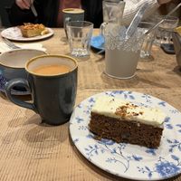 Vegan carrot cake  at Edensor Tea Cottage in Bakewell