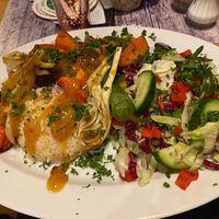 Grillgemüse auf Reis sehr zu empfehlen - auf Nachfrage  at Kirchklause in Sebnitz