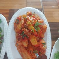 Spicy potatoes at Cherry Burmese in Chiang Mai