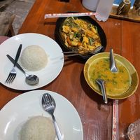 Green Yellow Curry with Rice   at Cherry Burmese in Chiang Mai