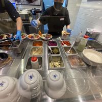 All the fresh ingredients   at Chick Peace - Sinbanpo-ro in Seoul