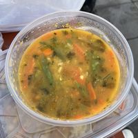 Soup from menu of the day  at Loving Hut - Titikaka in Puno