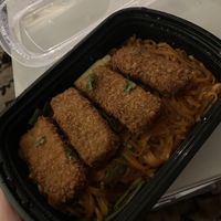 Vegan pad Thai with crispy tofu  at Pinto UTD in Richardson